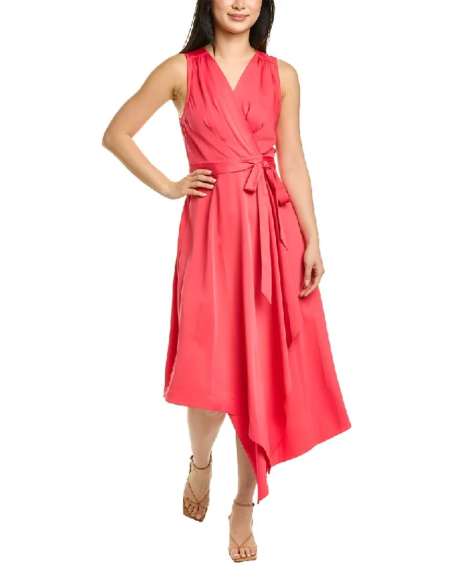 BCBGMAXAZRIA Wrap Midi Dress Fashionable Skater Midi Dress