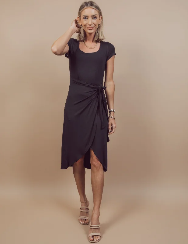 Caroline Midi Dress Elegant V-Neck Midi Dress