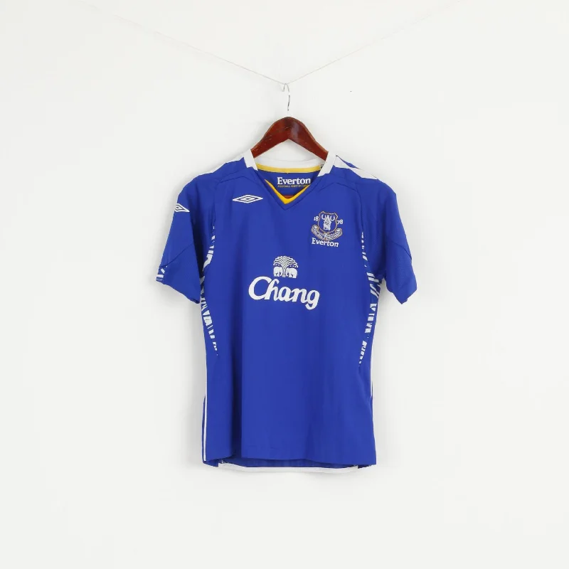 Umbro Everton  Womens 10 36 S Shirt Blue Football Club Jersey Top Trendy Short Sleeve Blouse