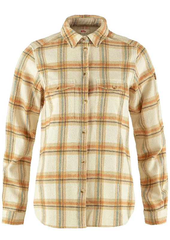 Fjallraven Women's Ovik Heavy Flannel Button Up Shirt Soft Flowing Short Shirt