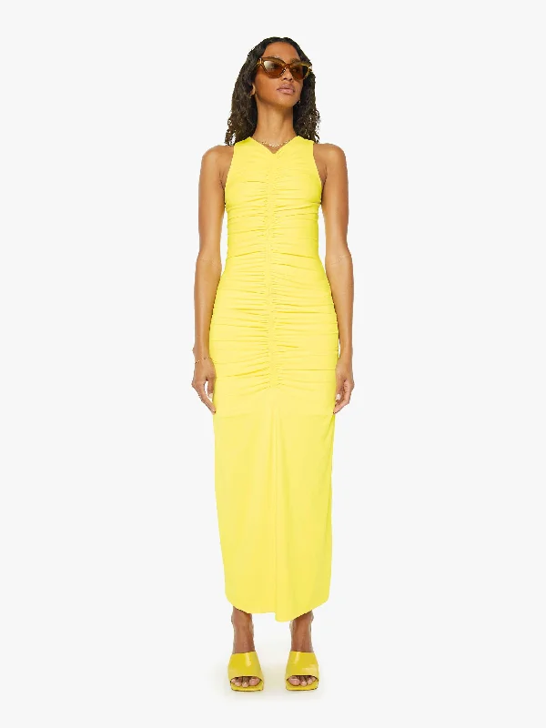 Maria Cher Mich Midi Dress - Yellow Cozy Wide Strap Midi Dress