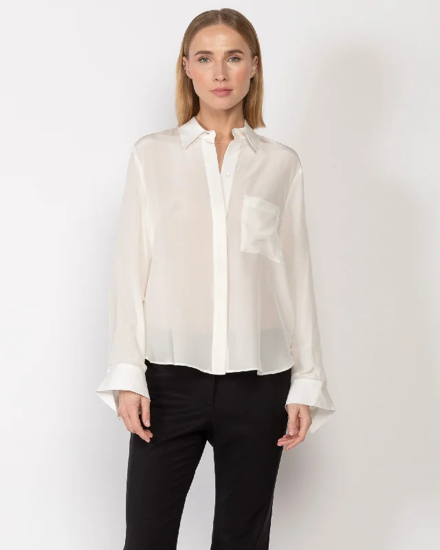 Morning After Silk Shirt Classic Short Sleeve Tunic