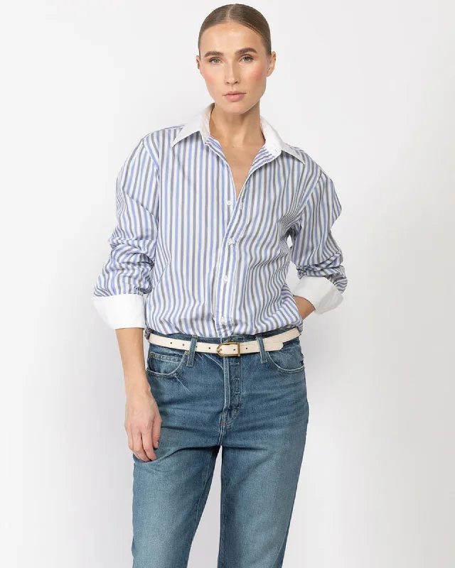 Upcycled Shirt Elegant Draped Short Shirt