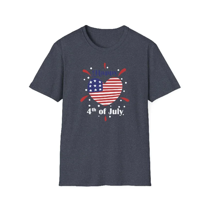 American Flag Tee Beaded Sequined Faux Fur