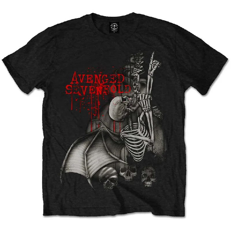 Avenged Sevenfold | Official Band T-Shirt | Spine Climber Real Fur Shearling Chenille