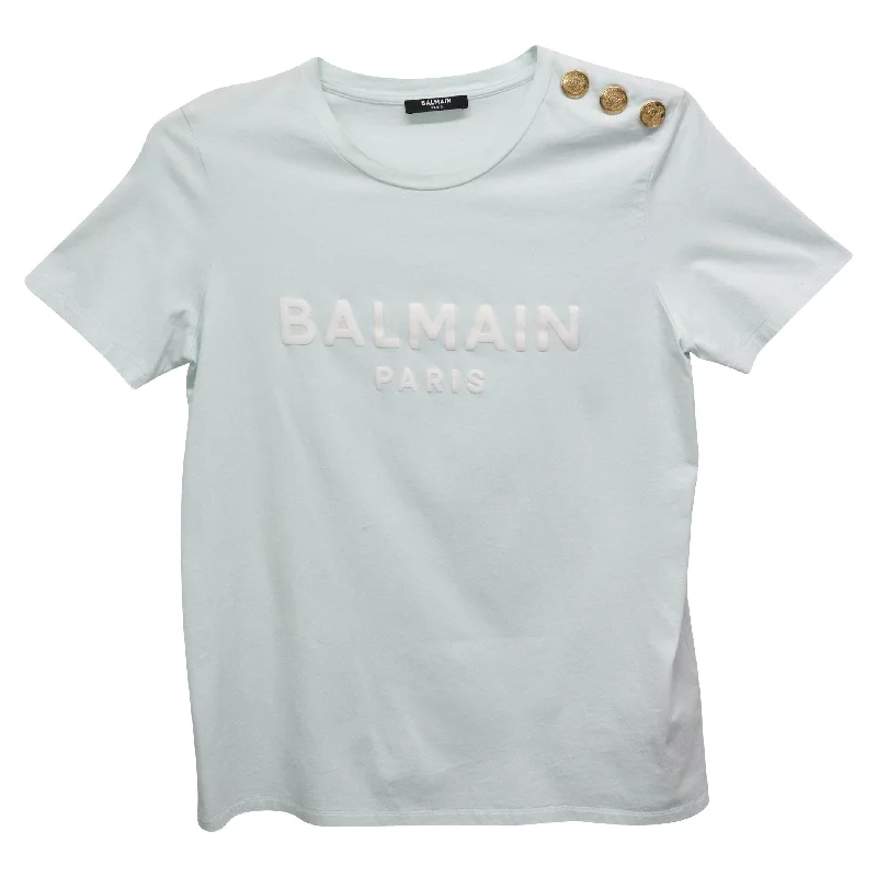 Balmain T-Shirt - Women's M Wool Fabric Cashmere Fabric Tweed Fabric