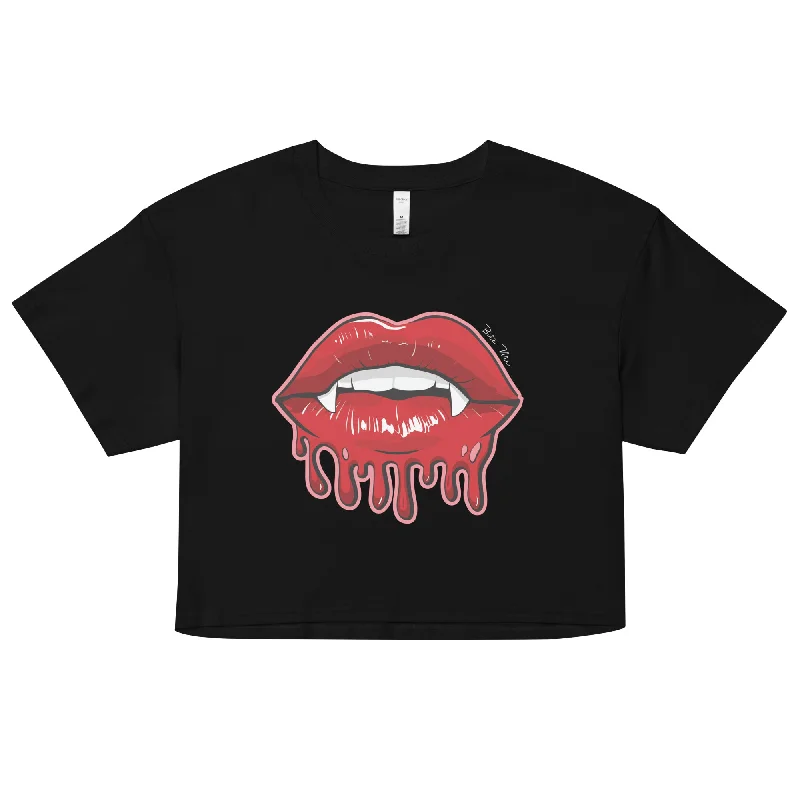 Bite Me Womens Crop Tee Anti-Shrink Durable Soft