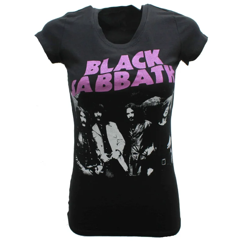 Black Sabbath Womens Tee Welt Pockets Slit Pockets Flap Pockets