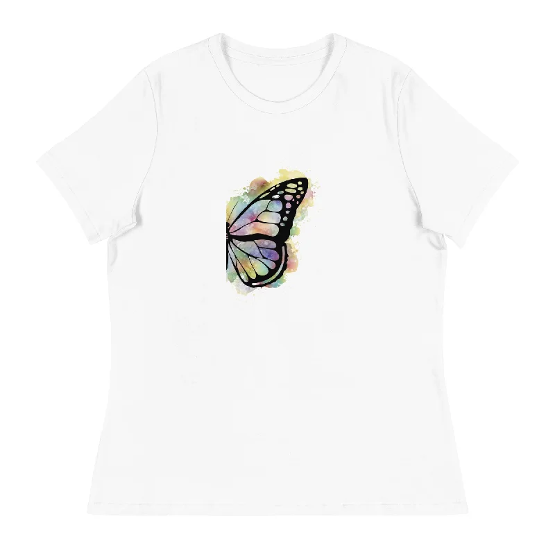 Butterfly Half "Right Wing" Womens Tee Print Jacquard Patchwork