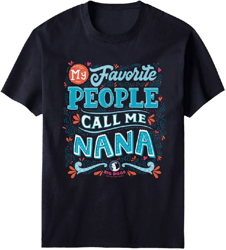 Call Me Nana T-Shirt Chenille Blend Fleece Blend Nylon Blend