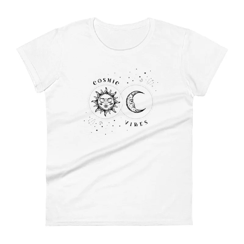 Cosmic Vibes Womens Tee Cozy Warm Stylish