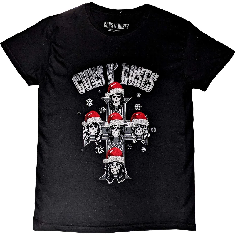 Guns N' Roses | Official Band T-Shirt | Appetite Christmas Solid Print Embellished