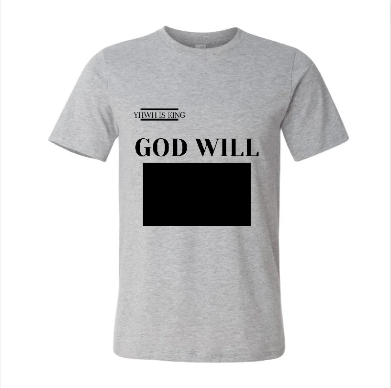 GOD WILL CHALKBOARD T-SHIRT Sequined Glittery Shiny