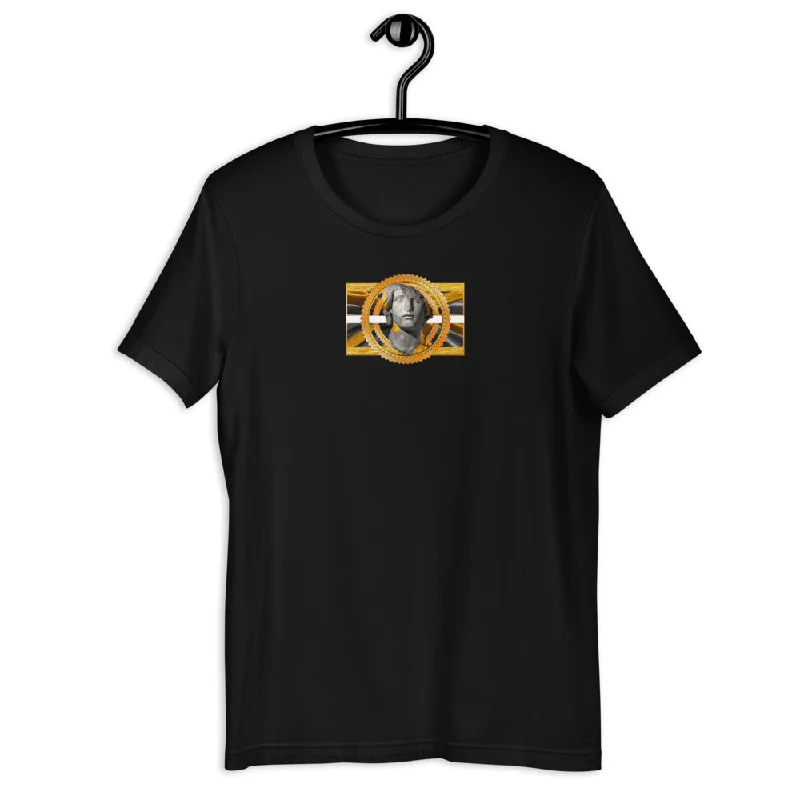 Gold & Black - Limited Edition - Short-Sleeve Unisex T-Shirt Zippered Front Buttoned Front Snap Front