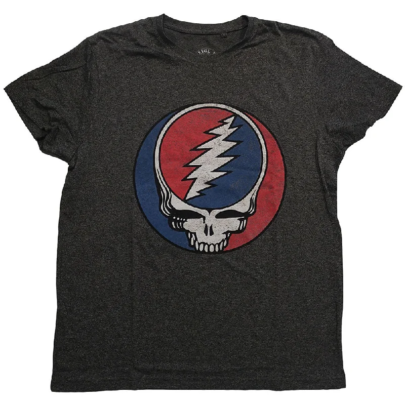 Grateful Dead | Official Band T-shirt | Steal Your Face Classic Denim Fabric Leather Fabric Suede Fabric