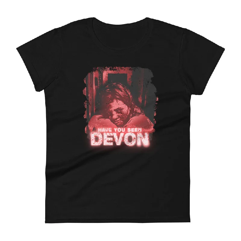 Have You Seen Devon Grunge Women's Tee Layered Multi-layer Single Layer