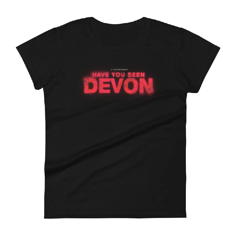 Have You Seen Devon Title Women's Tee V-Neck T-Shirt Long Sleeve Cotton