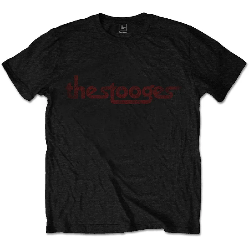 Iggy & The Stooges | Official Band T-shirt | Vintage Logo Graphic T-Shirt Round Neck Polyester