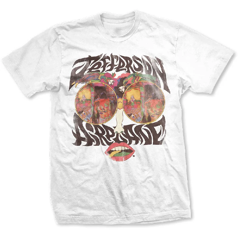 Jefferson Airplane | Official Band T-Shirt | Lips Solid Print Embellished