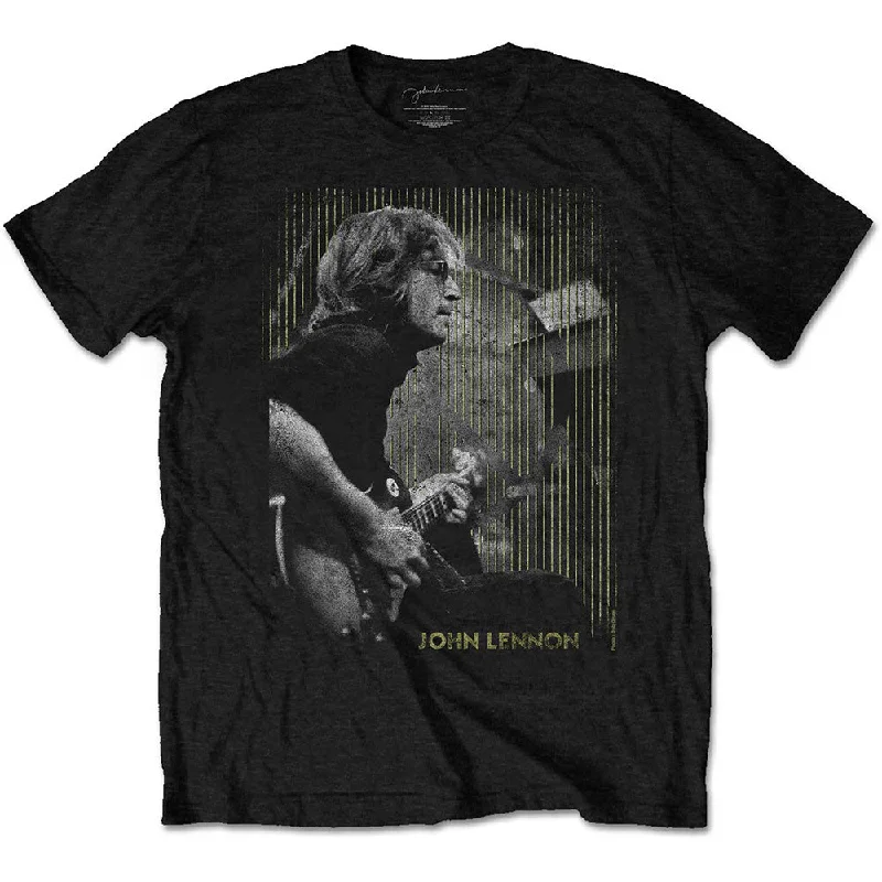 John Lennon | Official Band T-Shirt | Gibson V-Neck T-Shirt Long Sleeve Cotton