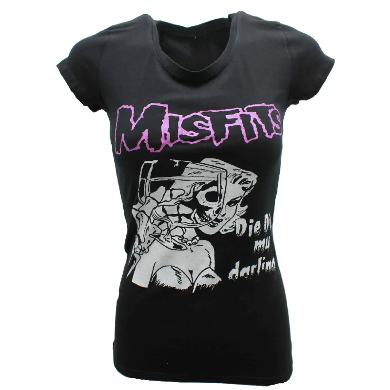 Misfits Die Die My Darling Womens Tee Chenille Blend Fleece Blend Nylon Blend