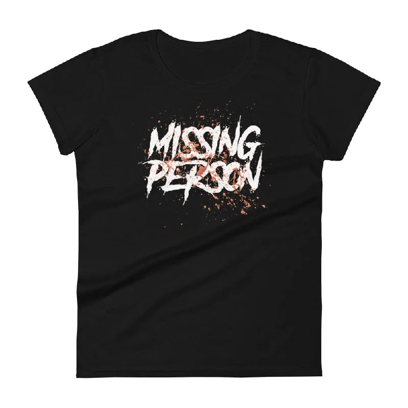 Missing Person Women's Tee Hooded Caped Shawl Collar