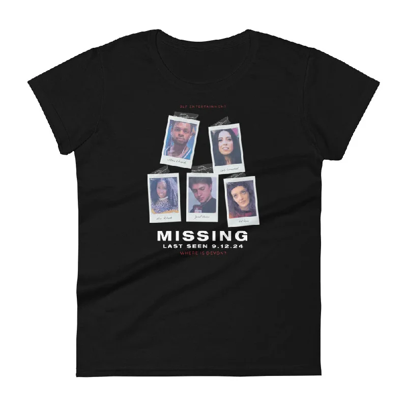 Missing Persons Women's Tee Fitted T-Shirt Seamless Stretchy