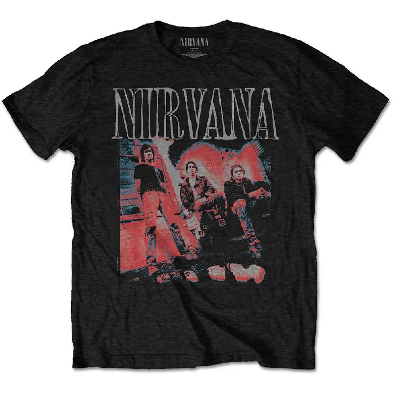 Nirvana | Official Band T-shirt | Kris Standing Hooded Caped Shawl Collar