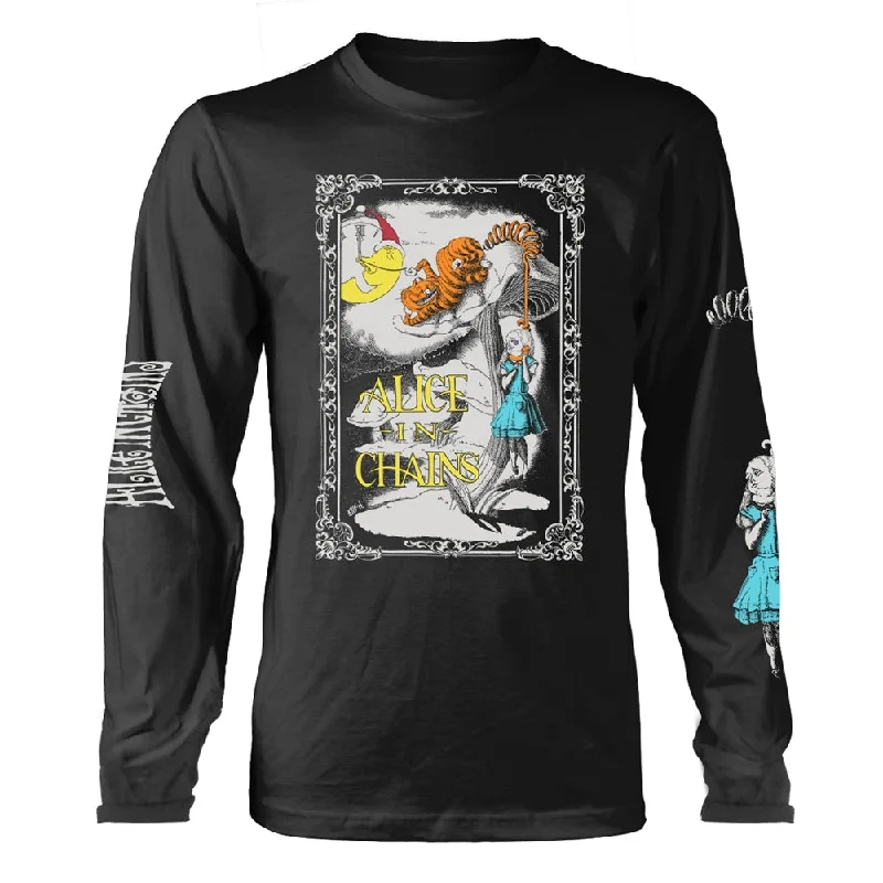 Alice in Chains Unisex Long Sleeved T-Shirt: Wonderland (back print) Print Jacquard Patchwork