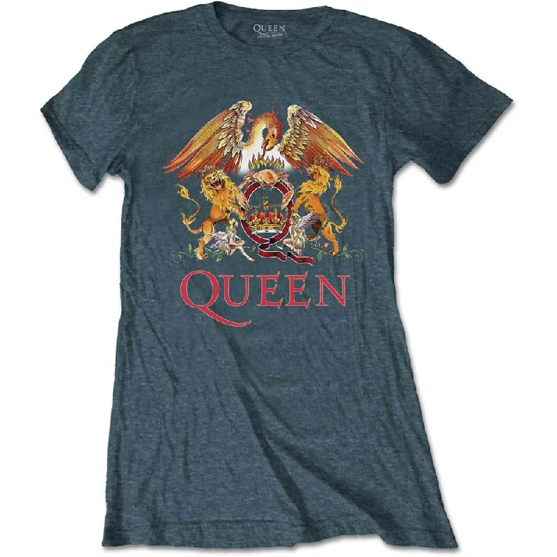 Queen Ladies T-Shirt: Classic Crest Cotton Fabric Linen Fabric Terry Fabric