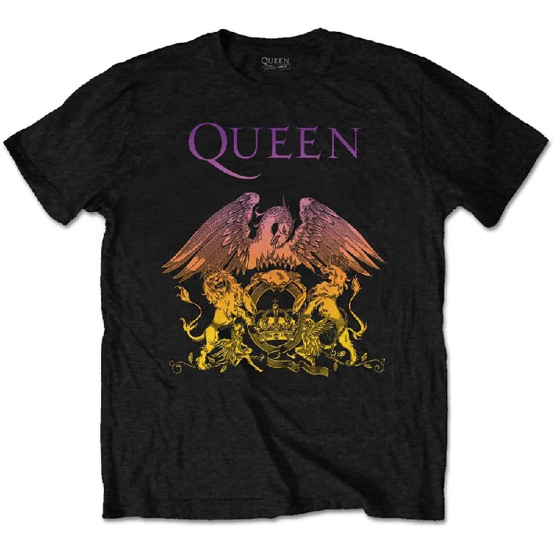 Queen | Official Band T-shirt | Gradient Crest Seamless Knitted Crochet