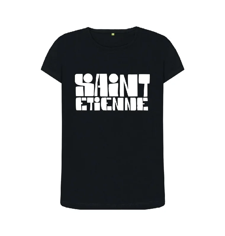 Saint Etienne Finisterre Logo crew neck t-shirt Silk Blend Satin Velvet