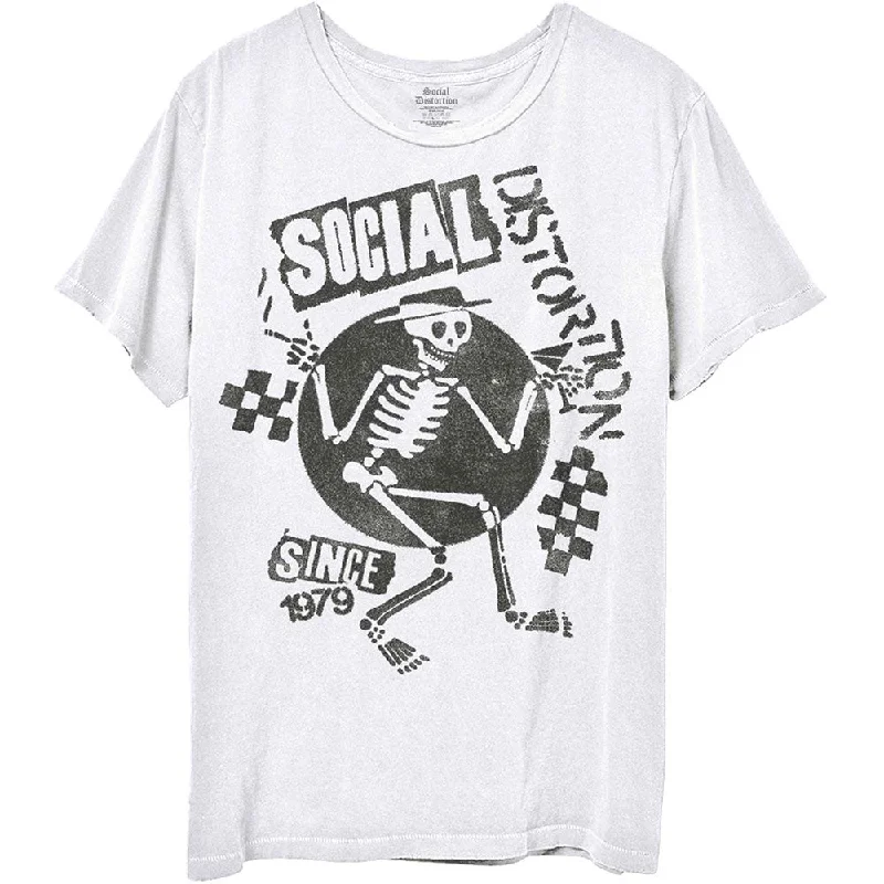 Social Distortion | Official Band T-shirt | Speakeasy Checkerboard Zippered Front Buttoned Front Snap Front