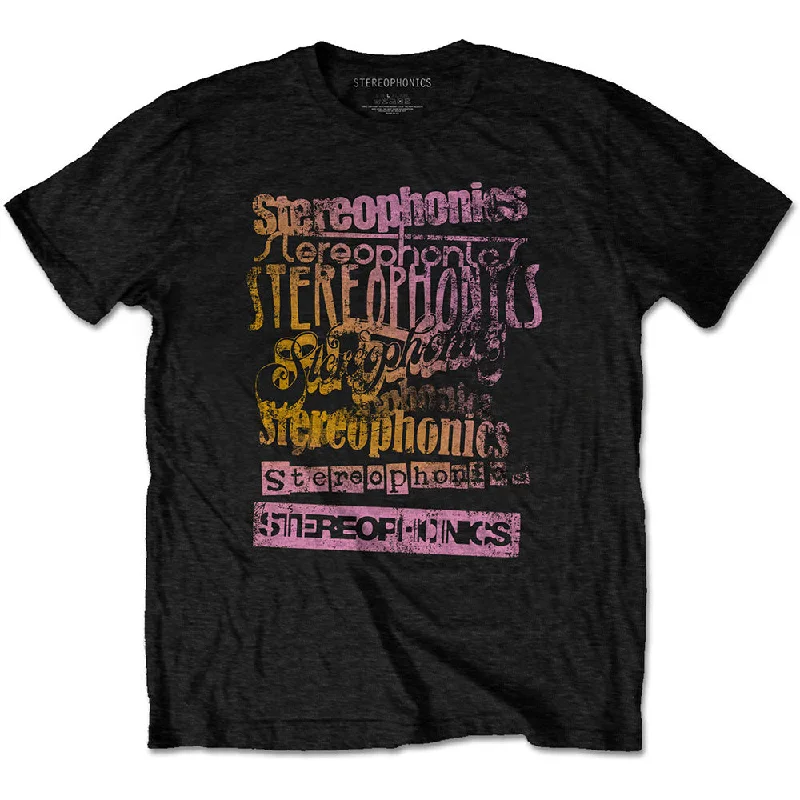 Stereophonics | Official Band T-shirt | Logos Mesh Blend Leather Blend Suede Blend