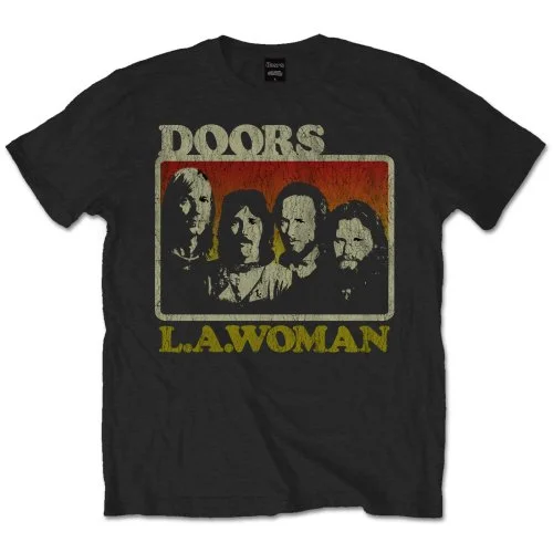 The Doors | Official Band T-Shirt | LA Woman Mesh Canvas Denim