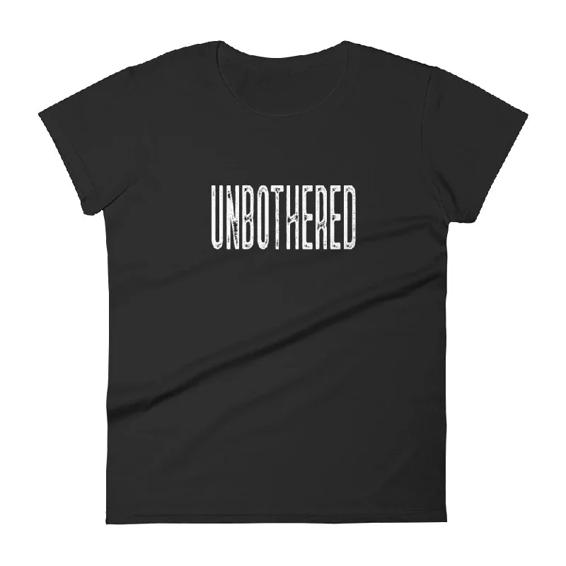 Unbothered Womens Tee Satin Fabric Silk Fabric Chiffon Fabric