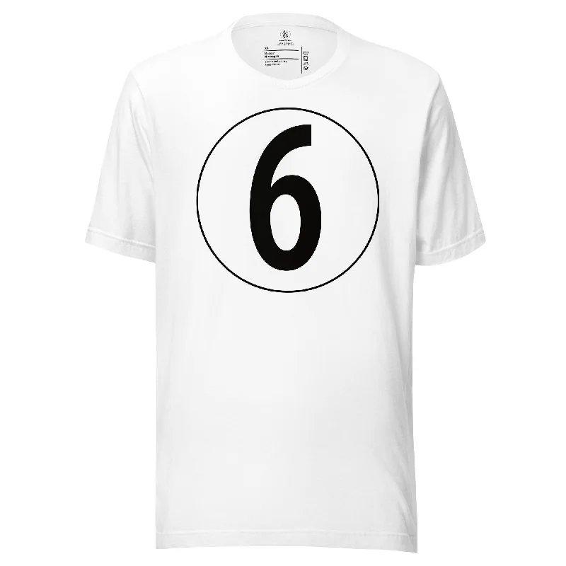 Unisex t-shirt: Black on White 6 Thin T-Shirt Open Front Quick Dry