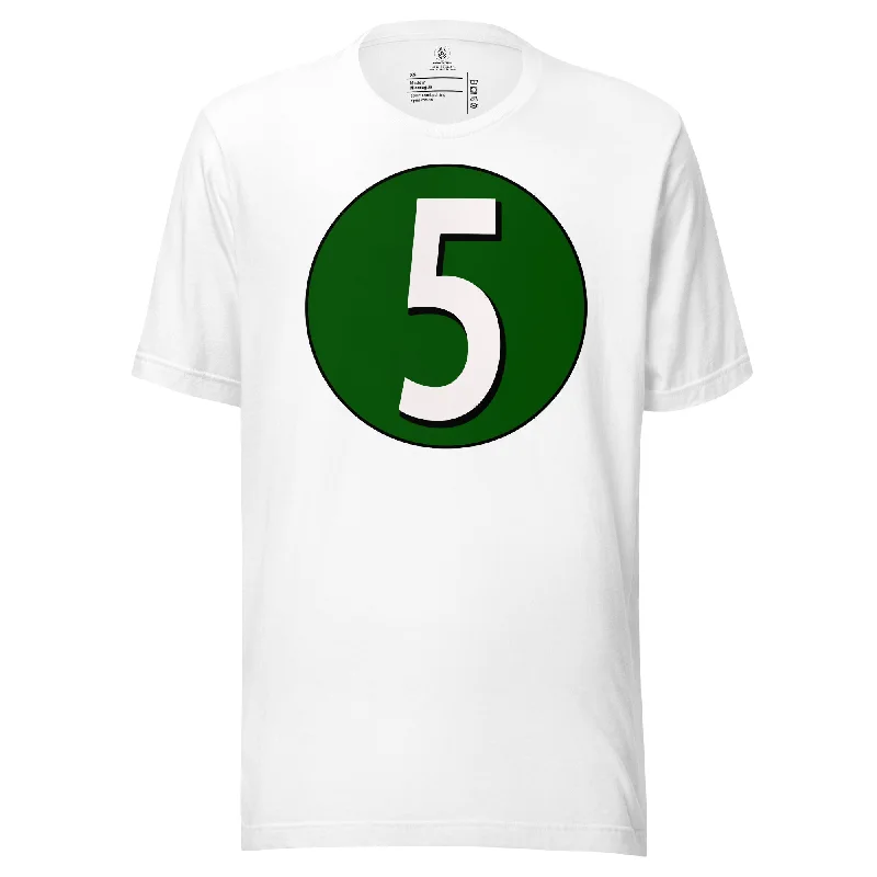 Unisex t-shirt: White on Hunter Green 5 Satin Blend Silk Blend Wool Blend