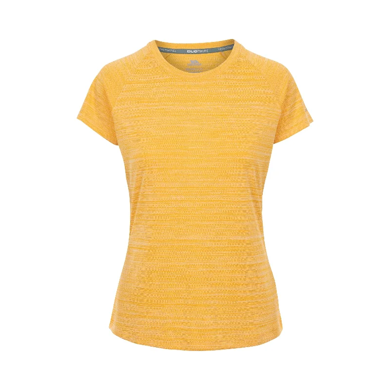 Vickland Women's Active T-Shirt in Pale Maize Marl Layered Multi-layer Single Layer