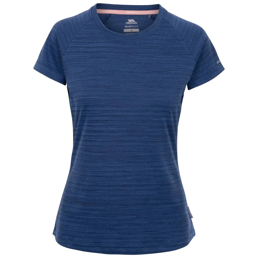 Vickland Women's Active T-Shirt in Navy Marl Elasticated Padded Insulated