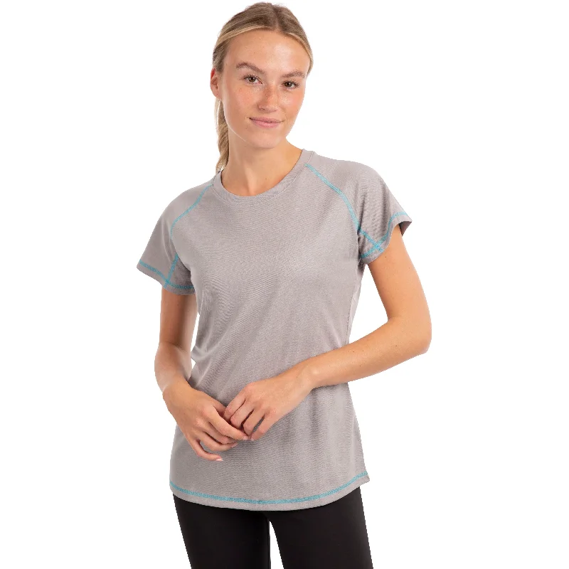 Viktoria Women's Active T-Shirt - Platinum Print Jacquard Patchwork