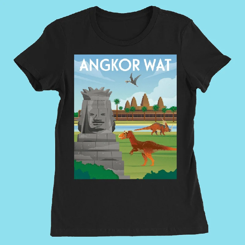 Women Angkor Wat T-Shirt Machine Wash Dry Clean Hand Wash