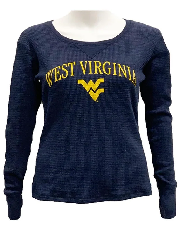 WVU Event Waffle Long Sleeve Tee Chenille Fabric Brocade Fabric Lace Fabric