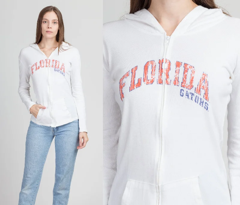 90s Florida Gators Zip Up Hoodie - Extra Small Hoodie with Toggle Buttons Decorative Unique