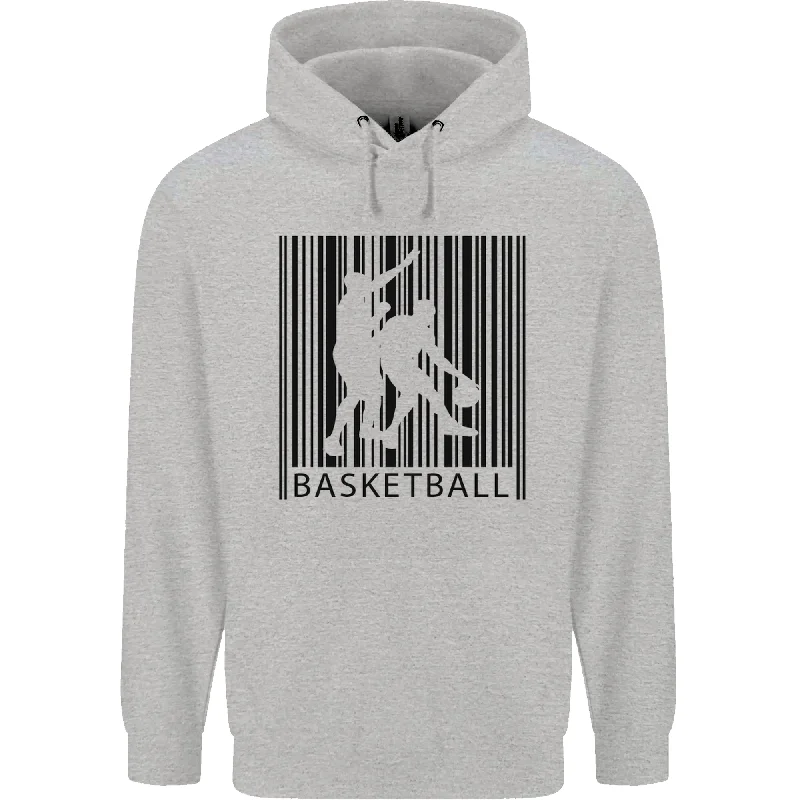 Basketball Barcode Player Mens 80% Cotton Hoodie Hoodie with Color Block Contrast Stylish