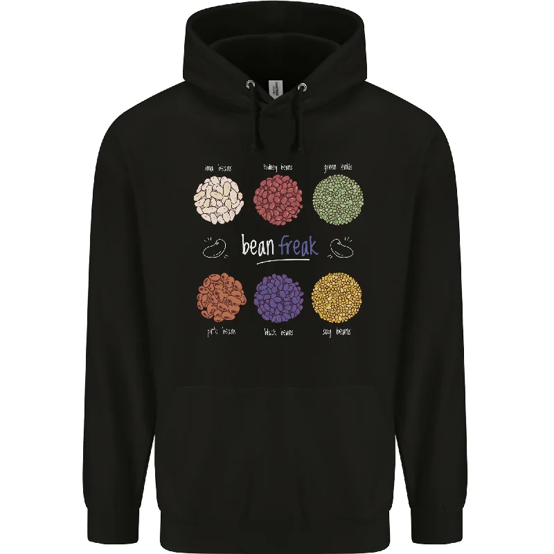 Beans Vegan Kidney Soy Lentils Vegetarian Mens 80% Cotton Hoodie Hoodie with High Neck Warm Protective