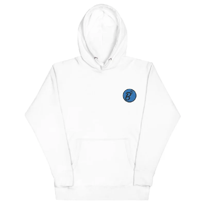 Blue Skies | Embroidered Unisex Hoodie Hoodie with Thumb Holes Functional Cozy