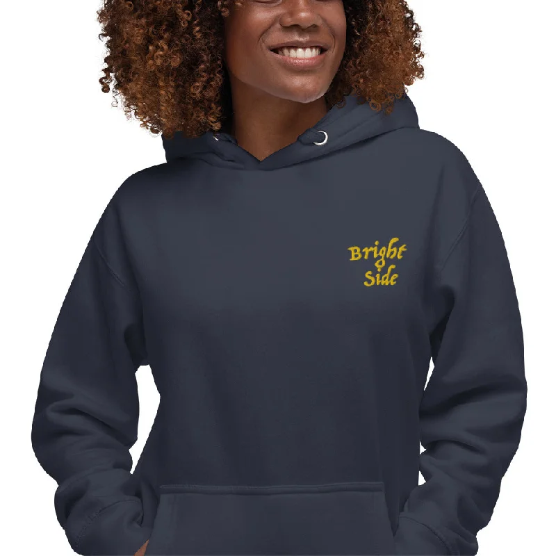 Bright Side | Embroidered Unisex Hoodie Hoodie with Sequins Glamorous Eye-catching