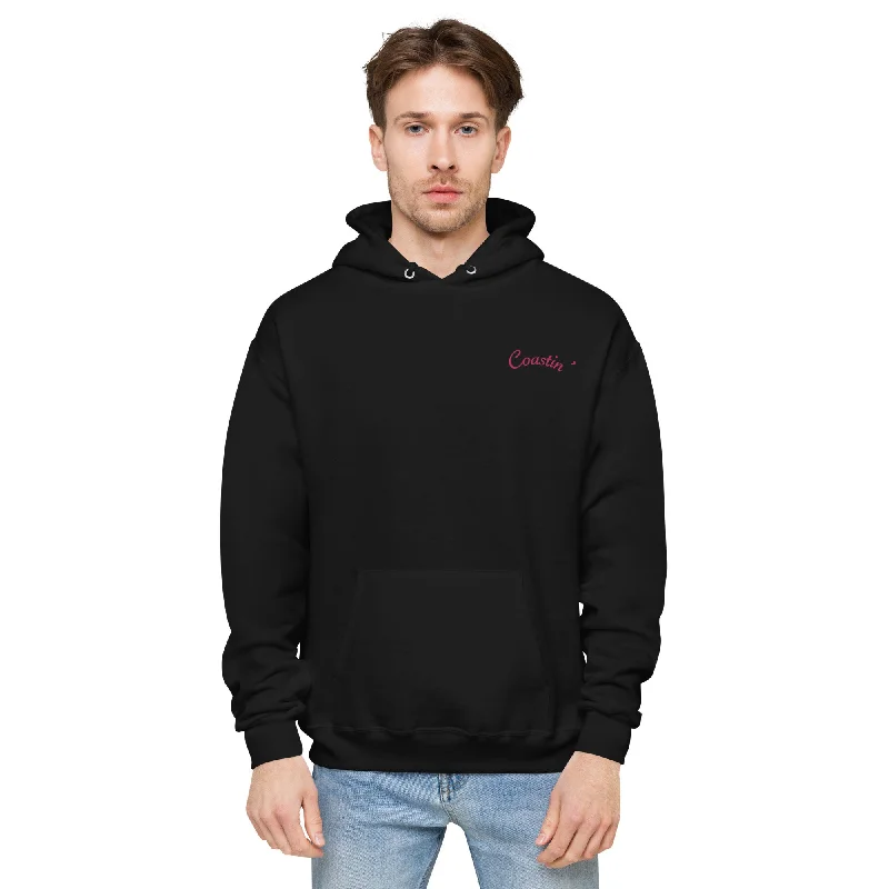 Coastin' | Embroidered hoodie Hoodie with Hem Embroidery Detailed Premium