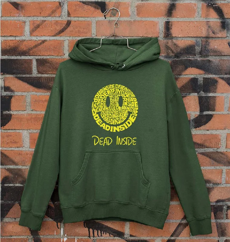Dead Inside Emoji Unisex Hoodie for Men/Women Hoodie with Belted Waist Structured Tailored